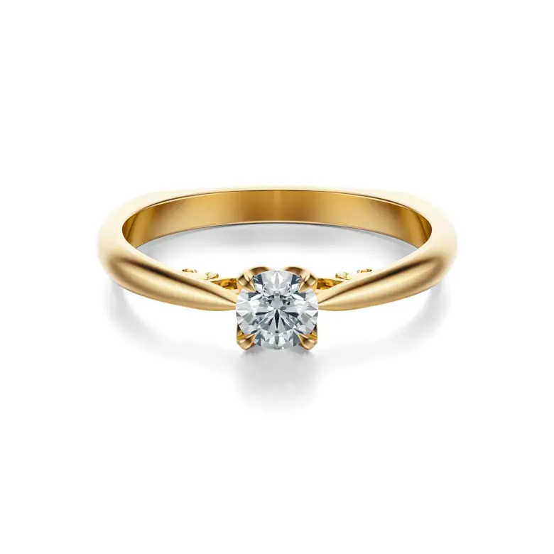 Pierścionek złoty z diamentem AJPZ_074